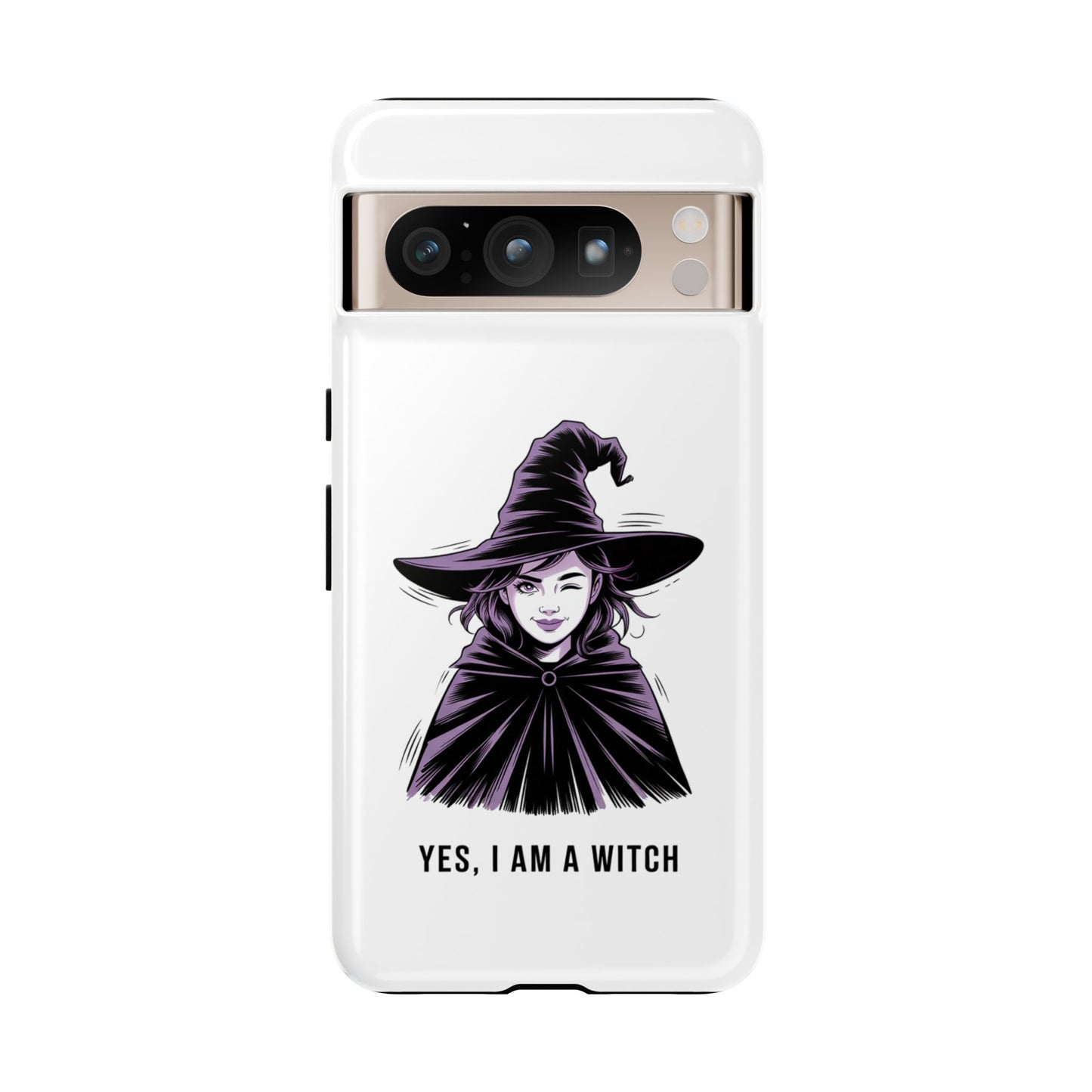 Google Phone Case — “Yes, I Am a Witch” Witchy Illustration
