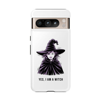 Google Phone Case — “Yes, I Am a Witch” Witchy Illustration