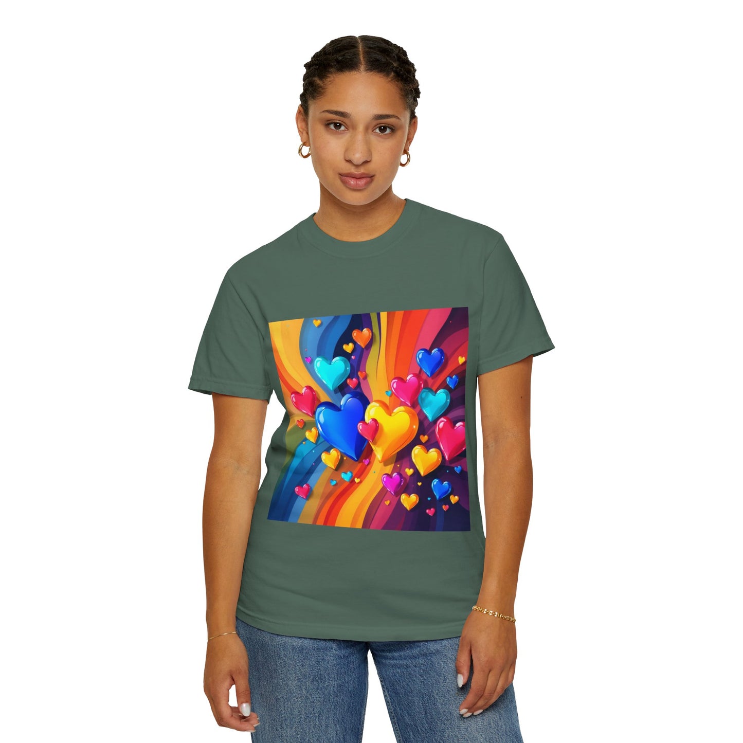 Colorful Heart Rainbow T‑Shirt