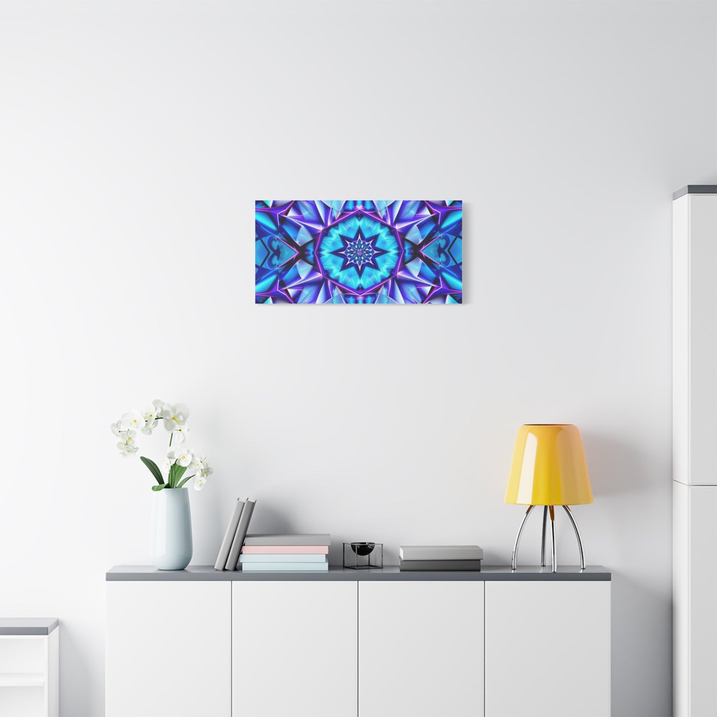 Blue Kaleidoscope Matte Canvas Wall Art – Stretched 1.25"