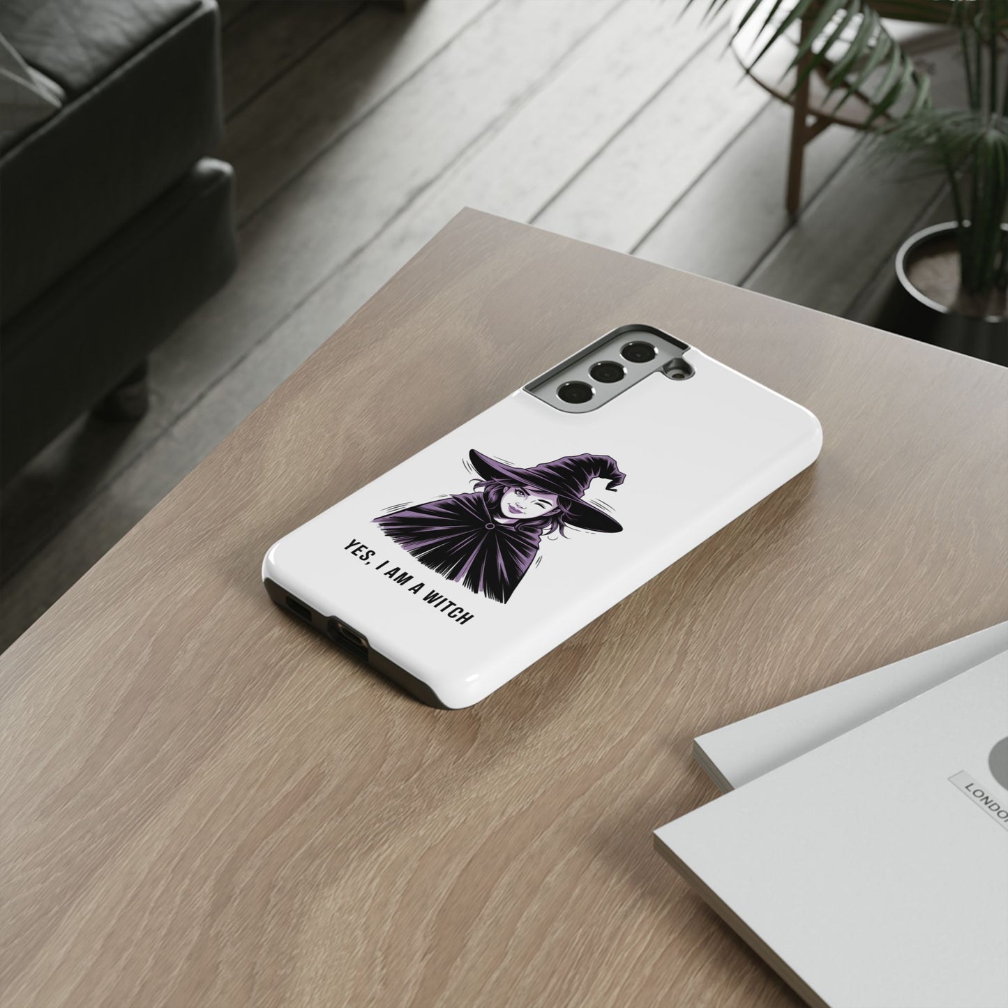 Funda para Samsung — «Sí, soy una bruja» con ilustración de bruja