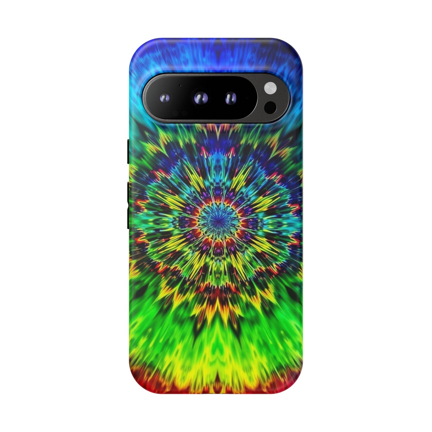 Funda para teléfono Google Psychedelic Tie-Dye Mandala: protección resistente y vibrante
