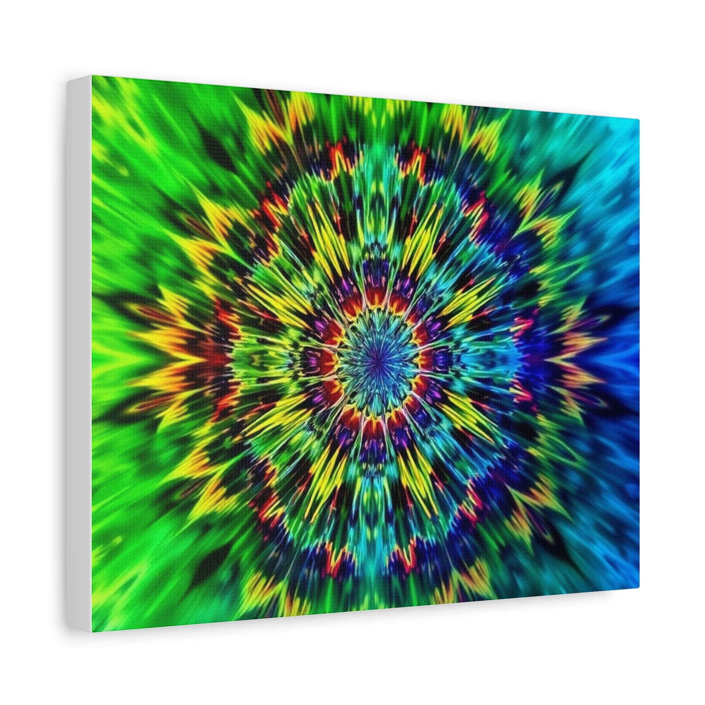 Psychedelic Kaleidoscope Matte Canvas Wall Art — Vibrant Mandala Stretched Canvas