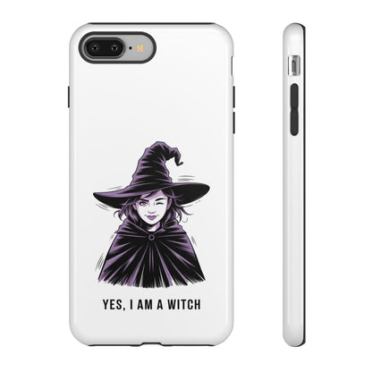 iPhone Yes, I Am a Witch Phone Case — Gothic Witch Illustration Protective Cover