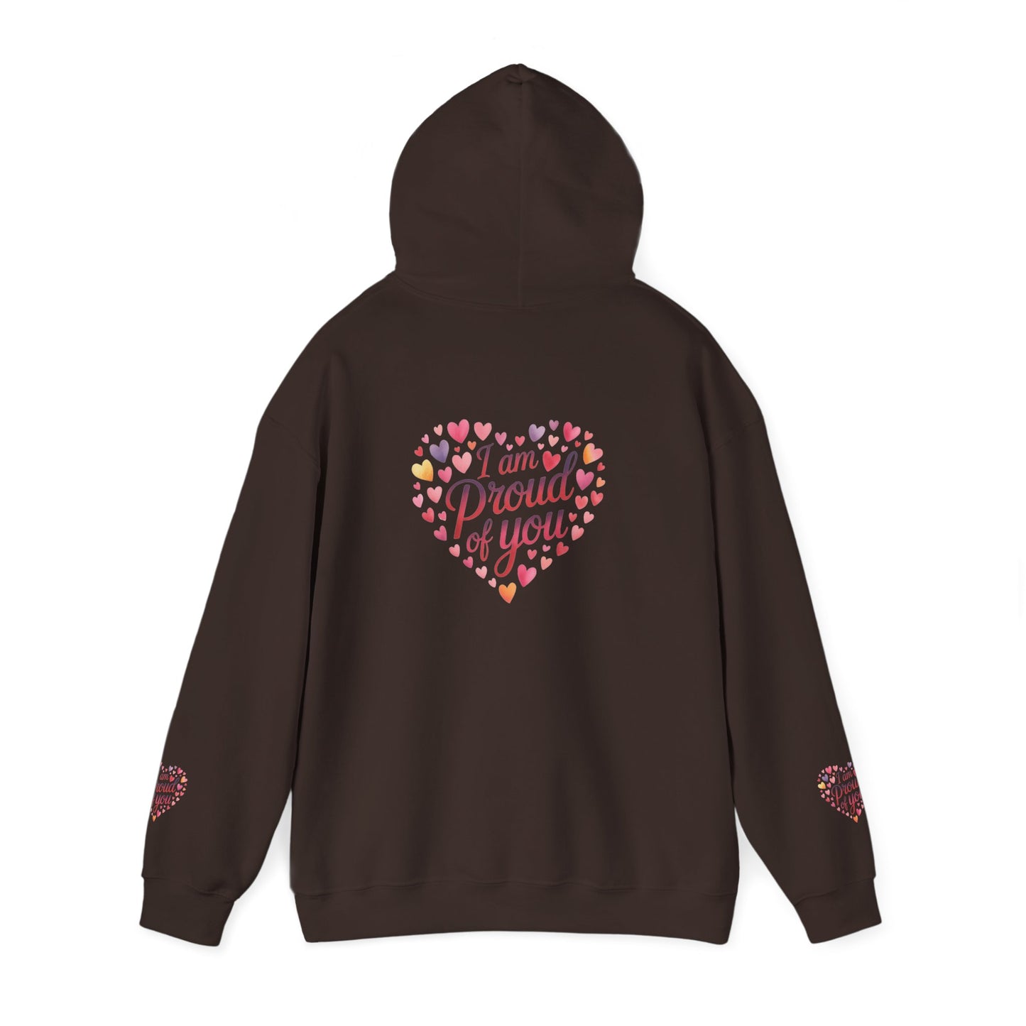 Proud of You Heart Hoodie with Embridery — Inspirational Valentine’s Day Gift Hoodie