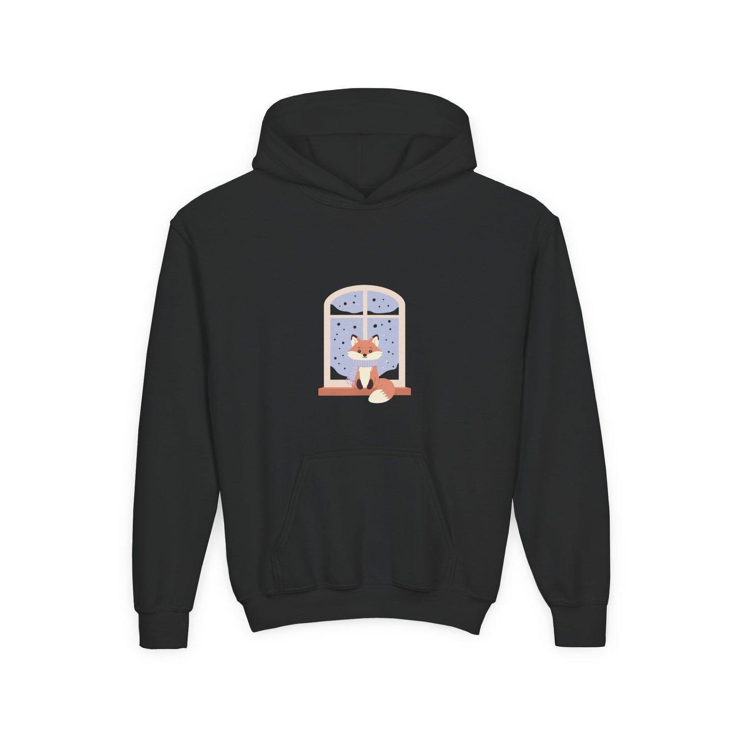 Kids Fox Hoodie - Cozy Winter Window Design