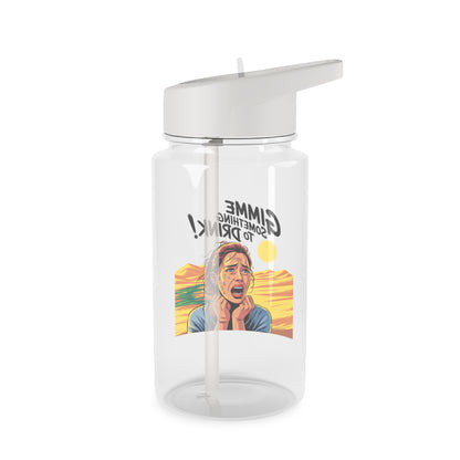 Botella de agua Tritan: Botella retro pop art "Dame algo de beber"