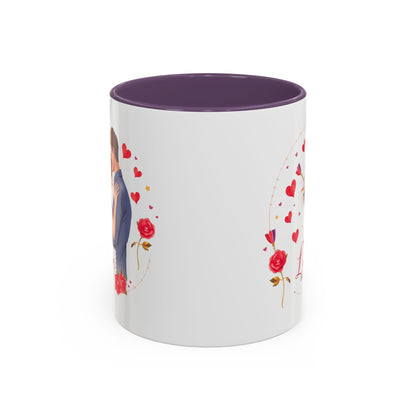 Romantic "Love Be Mine" Accent Coffee Mug — Couples Valentine's Gift