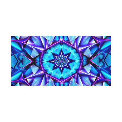 Blue Kaleidoscope Matte Canvas Wall Art – Stretched 1.25"
