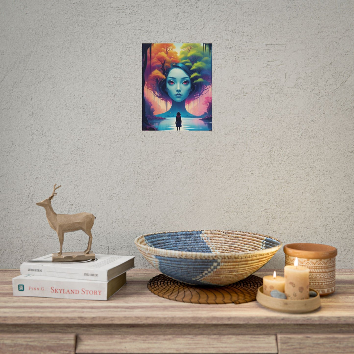 Poster „Surreale Waldgöttin“ – Fantasy-Kunst-Poster (gerollt)