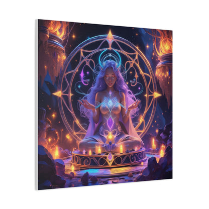 Mystic Meditation Canvas Print — Spiritual Goddess Wall Art