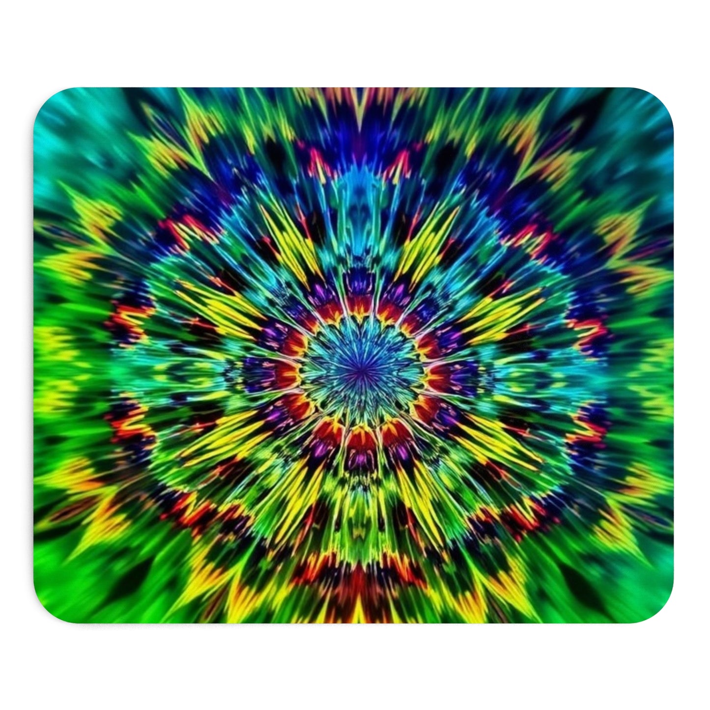 Psychedelic Kaleidoscope Mouse Pad — Vibrant Mandala Gaming Desk Mat