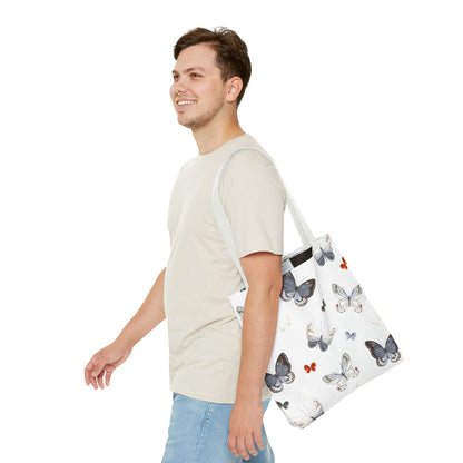 Butterfly Pattern Tote Bag — Lightweight Floral Tote for Everyday Use