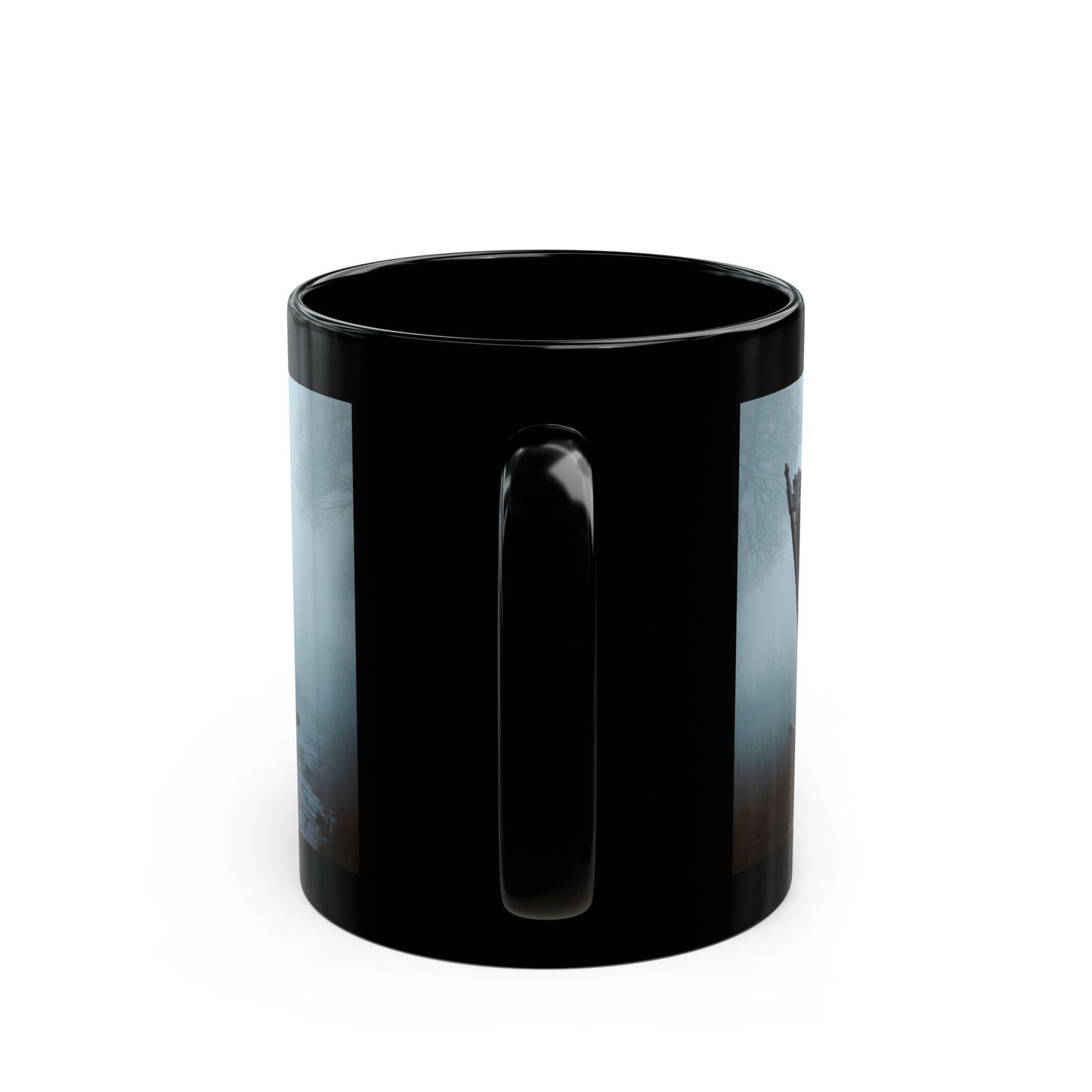 Haunted Rocking Chair Mug - Spooky Fog Gothic Coffee Cup (11oz/15oz)