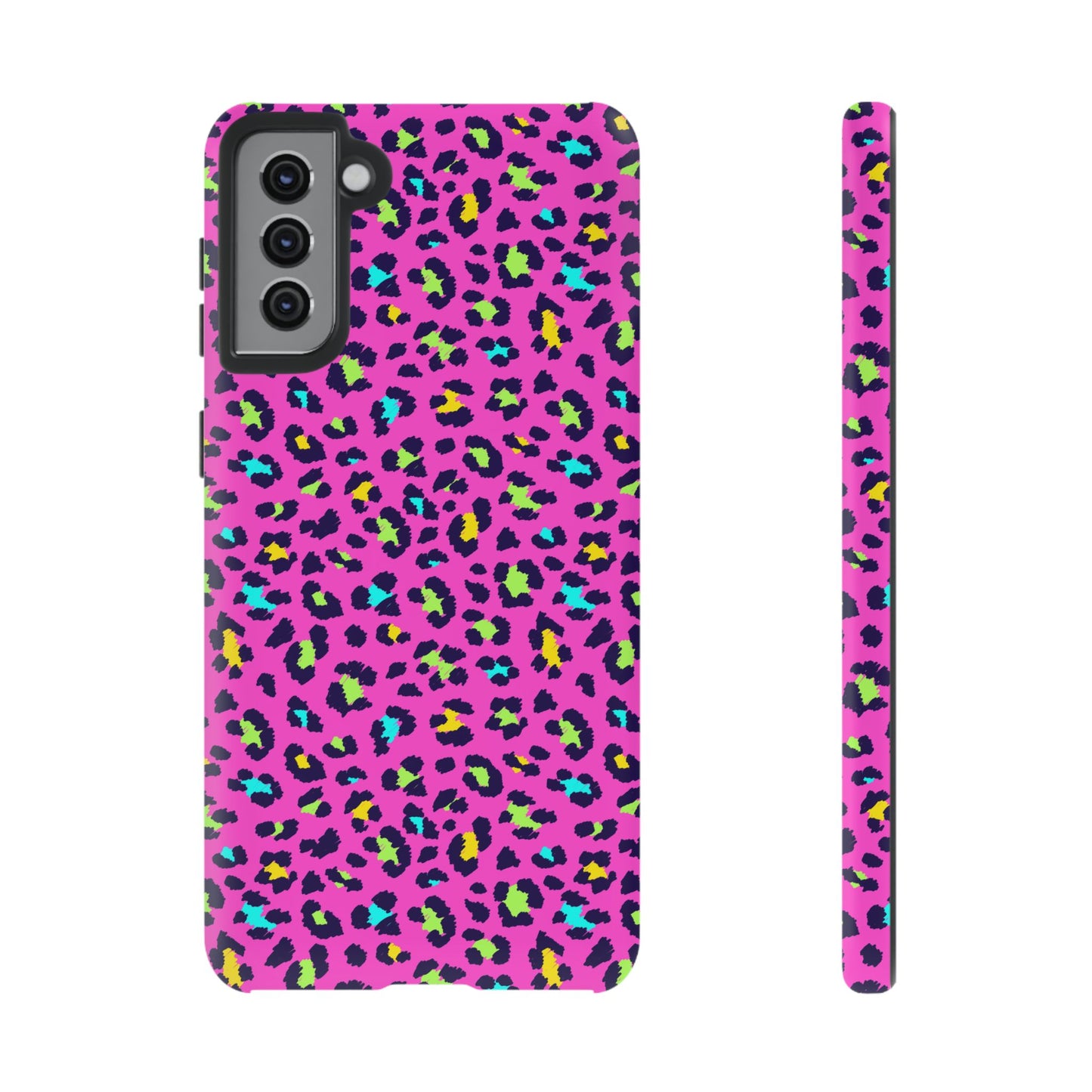 Samsung Handyhülle – Robuste Schutzhülle in leuchtendem Pink mit Leopardenmuster
