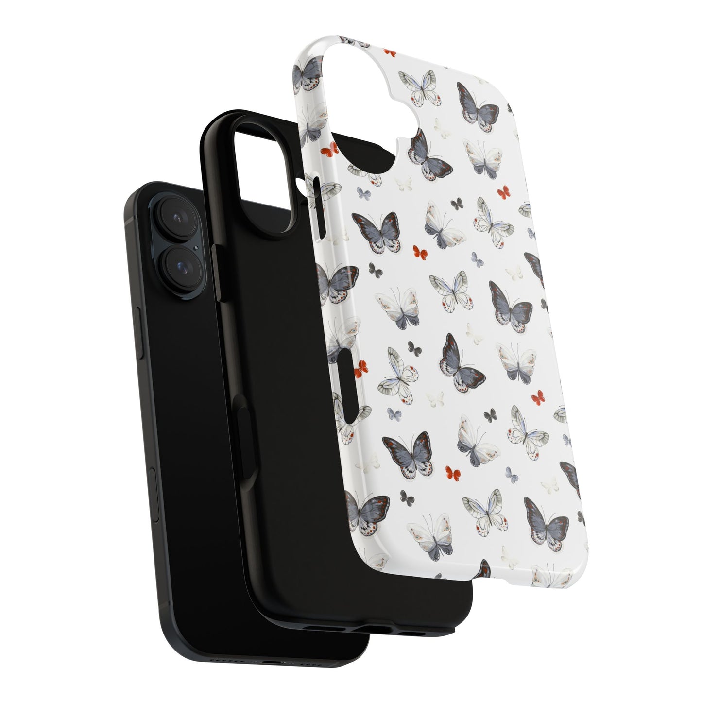 iPhone Butterfly Pattern Tough Phone Case — Protective Floral-Inspired iPhone Case