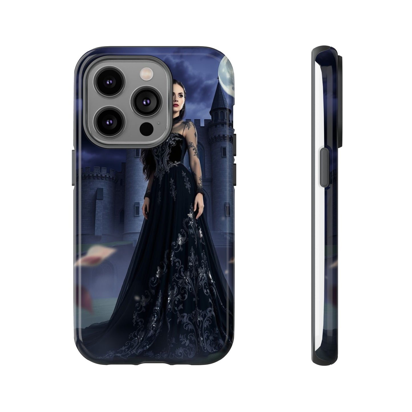 iPhone Gothic Moonlit Castle Phone Case — Elegant Dark Fantasy Protective Cover