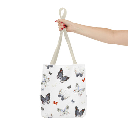 Butterfly Pattern Tote Bag — Floral Butterfly All-Over Print Tote