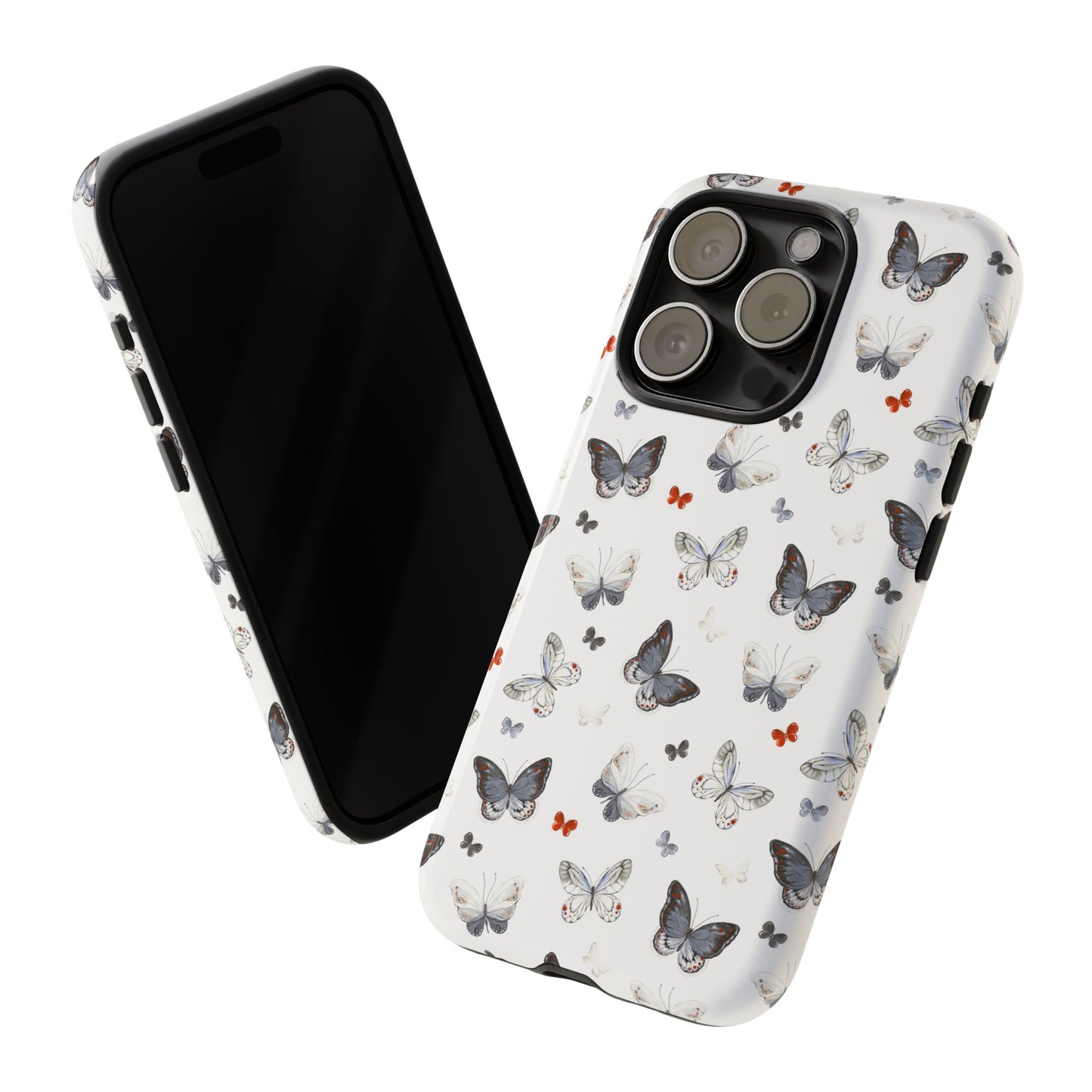 iPhone Butterfly Pattern Tough Phone Case — Protective Floral-Inspired iPhone Case