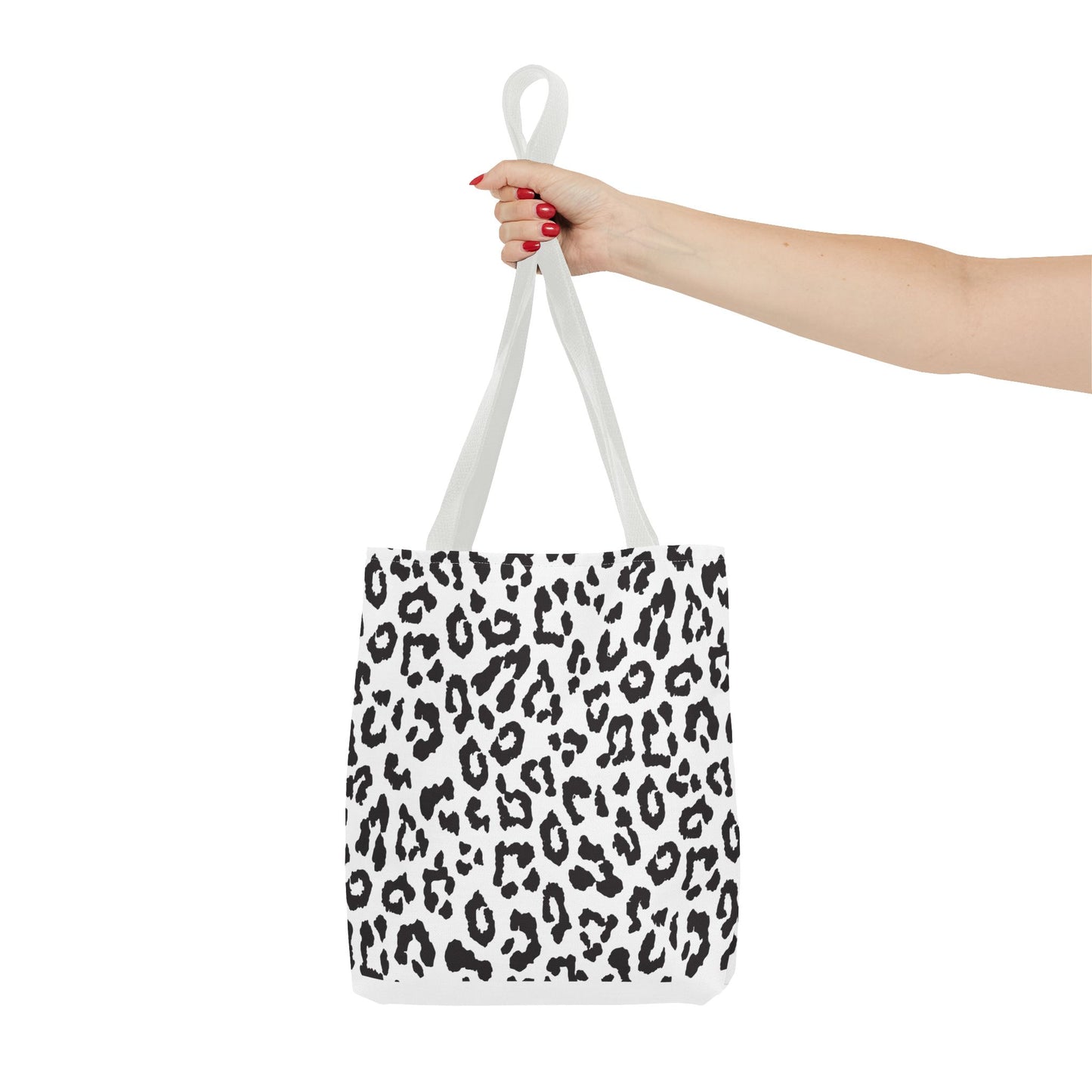 Black & White Leopard Print Tote Bag — Chic Animal-Print Tote for Everyday Use