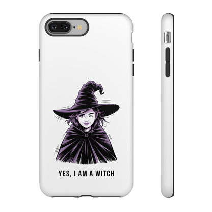 iPhone Yes, I Am a Witch Phone Case — Gothic Witch Illustration Protective Cover