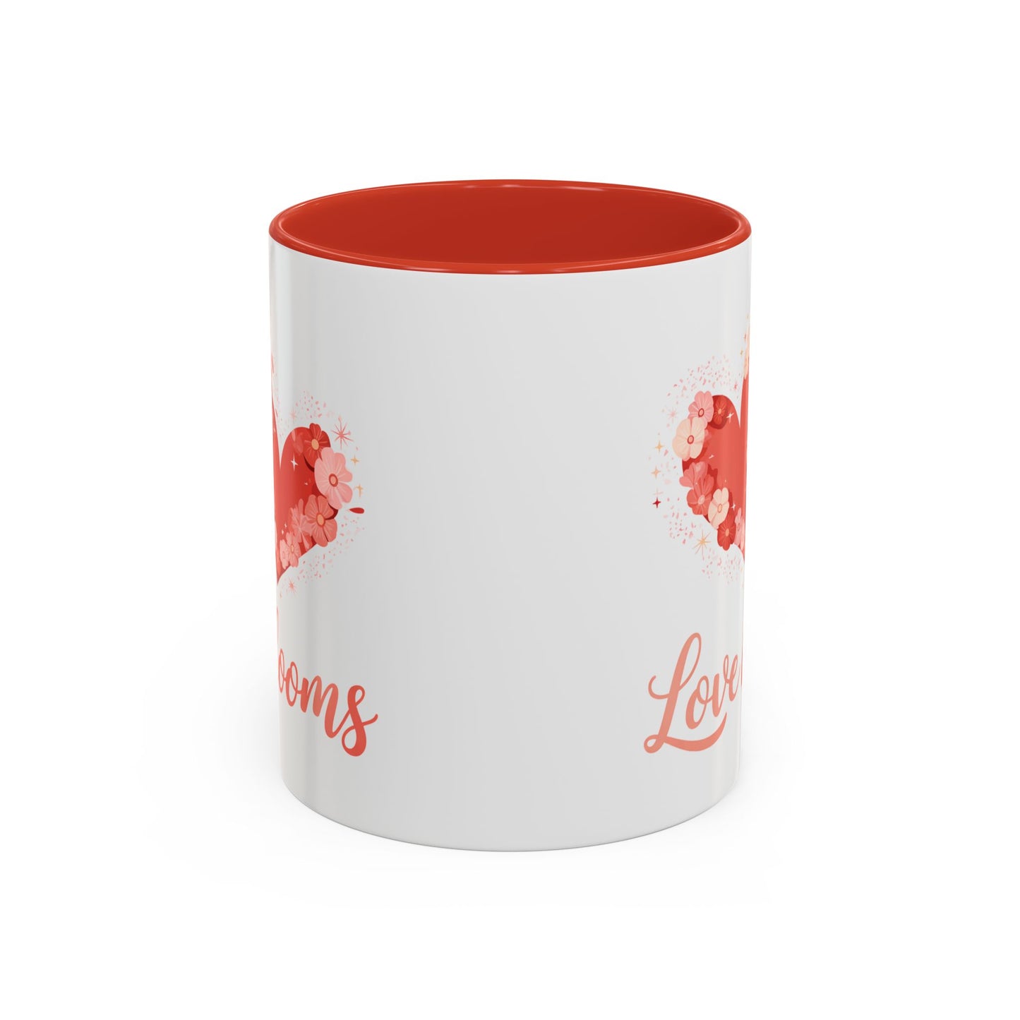 Love Blooms Accent Coffee Mug — Floral Heart 11/15oz