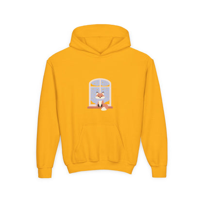 Kids Fox Hoodie - Cozy Winter Window Design