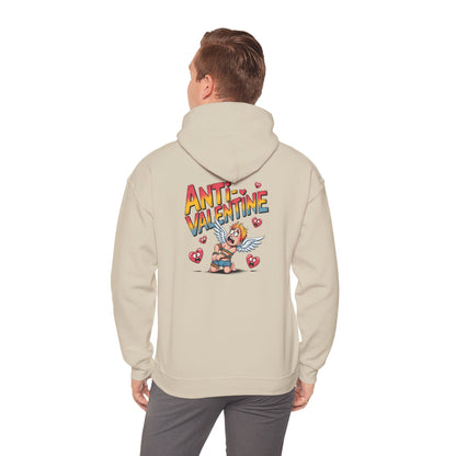 Anti-Valentine Hoodie — Funny Cupid Bear Graphic Pullover