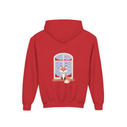 Kids Fox Hoodie - Cozy Winter Window Design