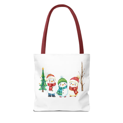 Christmas Snowman Tote Bag — Cute Holiday Winter Market Tote