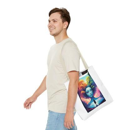 Dreamscape Portrait Tote Bag — Surreal Forest Girl Art