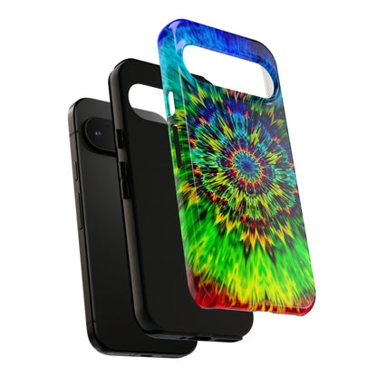 Funda para teléfono Google Psychedelic Tie-Dye Mandala: protección resistente y vibrante