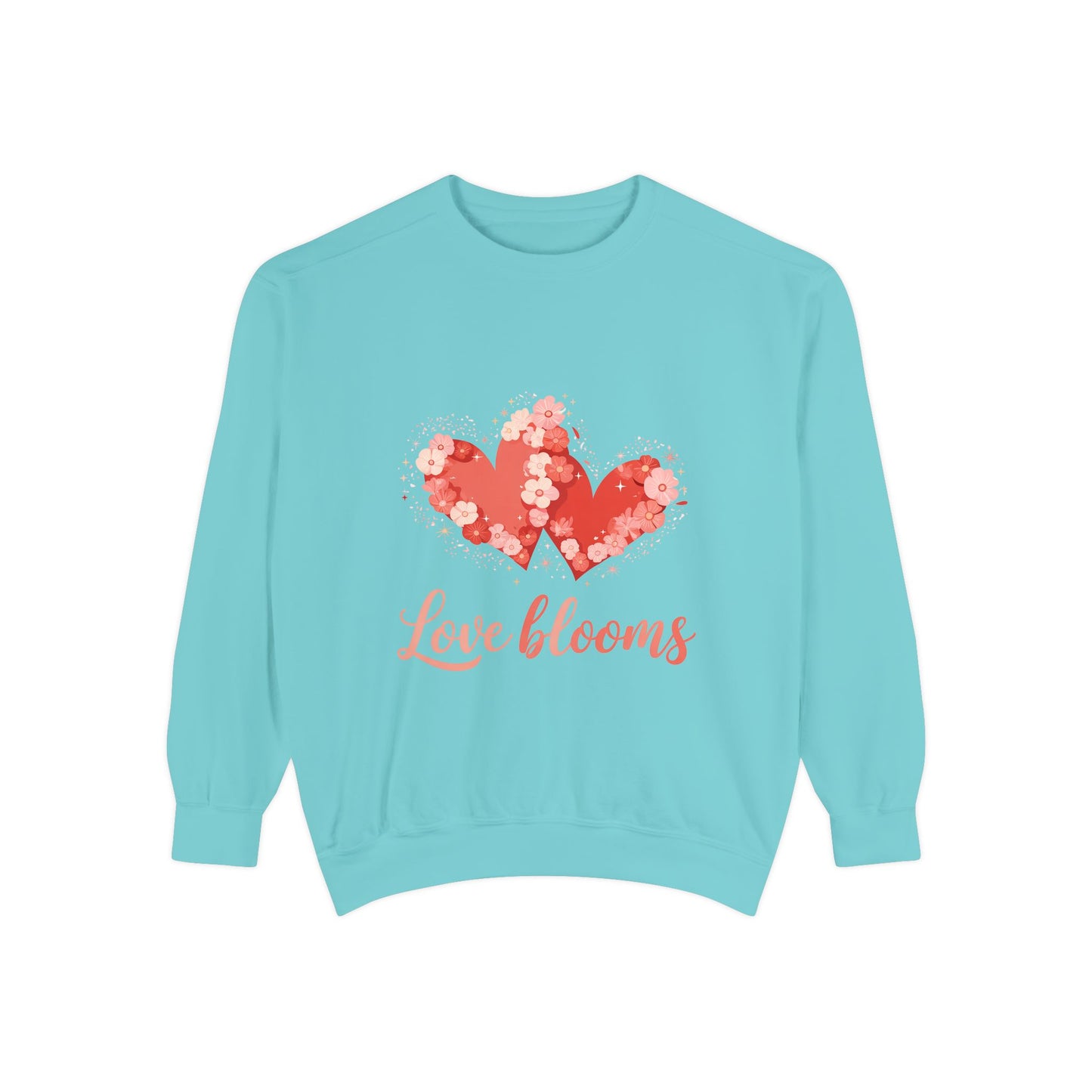 Love Blooms Heart Sweatshirt — Floral Valentine Pullover