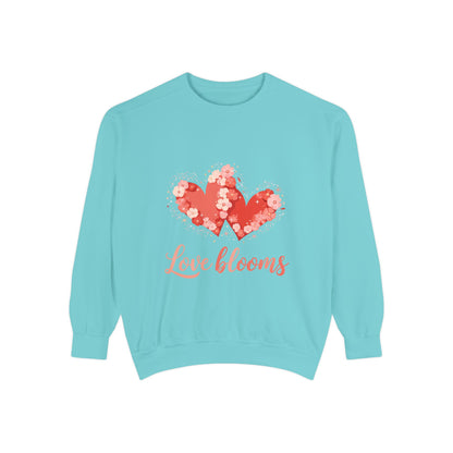 Love Blooms Heart Sweatshirt — Floral Valentine Pullover