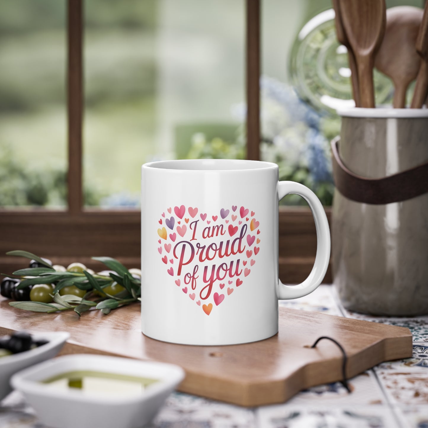 I Am Proud Of You Mug — Heart-Shaped Love Message 11oz