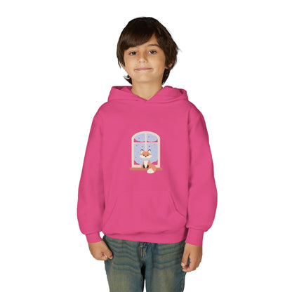 Kids Fox Hoodie - Cozy Winter Window Design