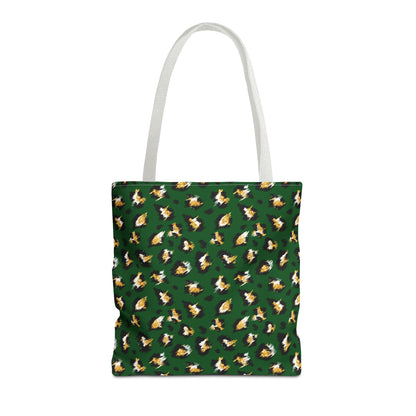 Green Leopard Print Tote Bag – Patterned All-Over-Print Shopper