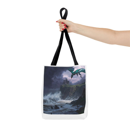 Fantasy Dragon Tote Bag, Magical Beach Bag, Art Tote, Gift for Fantasy Lovers, Mythical Creature Bag, Eco-Friendly Tote