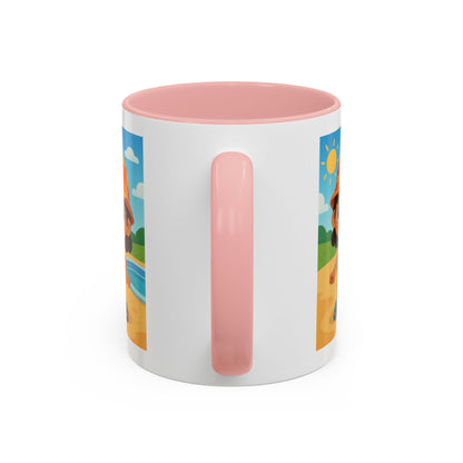 Good Vibes Beach Kid Mug — Accent Coffee Mug (11/15oz)