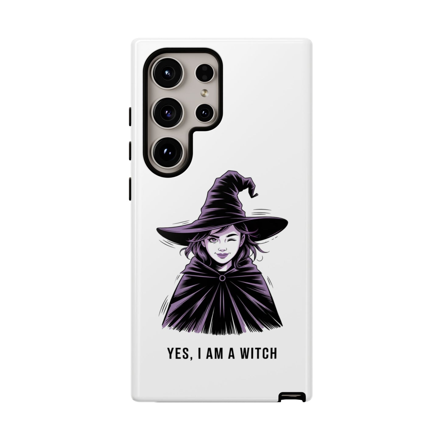 Funda para Samsung — «Sí, soy una bruja» con ilustración de bruja