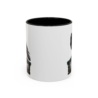 Halloween Raven Coffee Mug, Black Accent Mug, Spooky Drinkware, Unique Gift for Fall, Coffee Lover's Halloween Décor