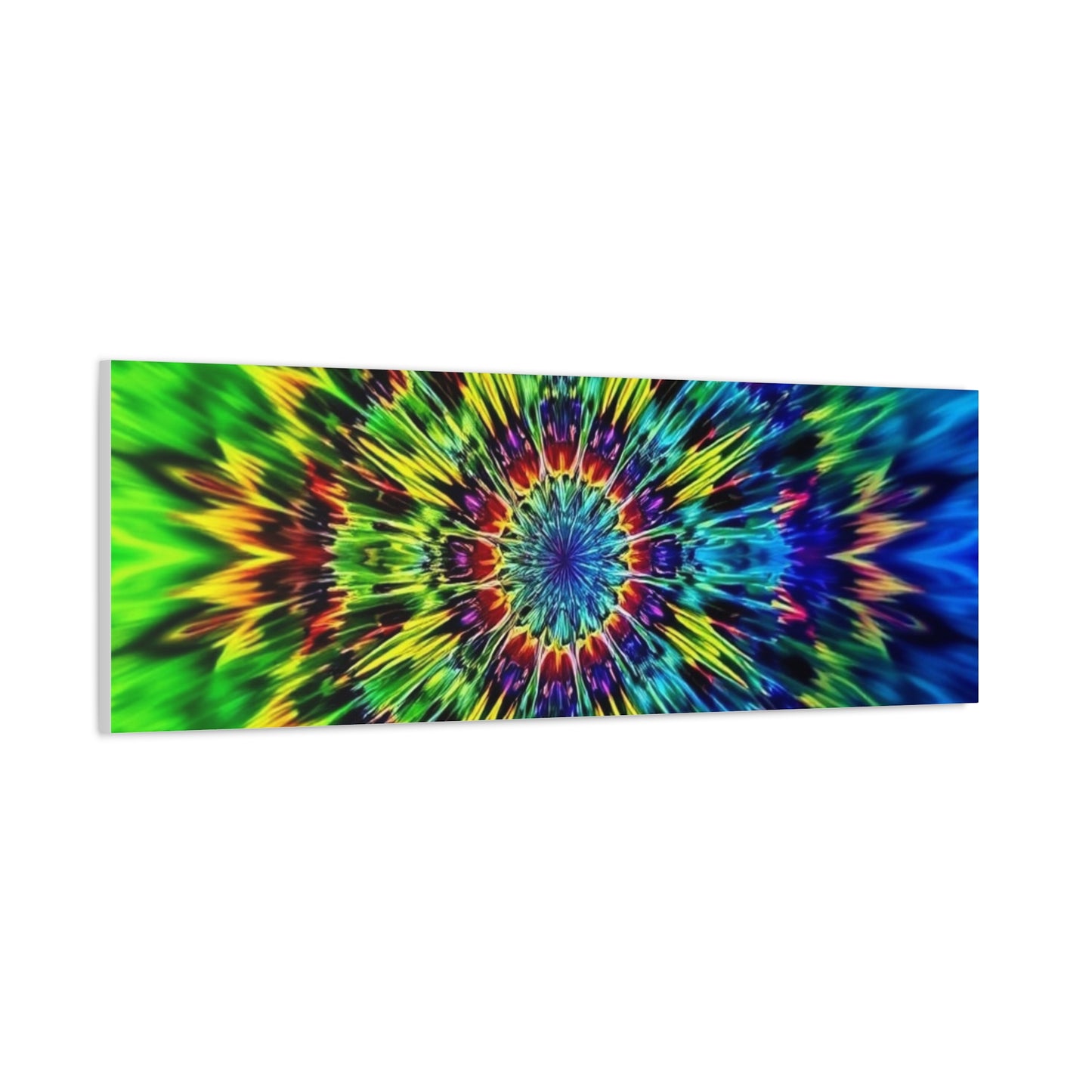 Psychedelic Kaleidoscope Matte Canvas Wall Art — Vibrant Mandala Stretched Canvas