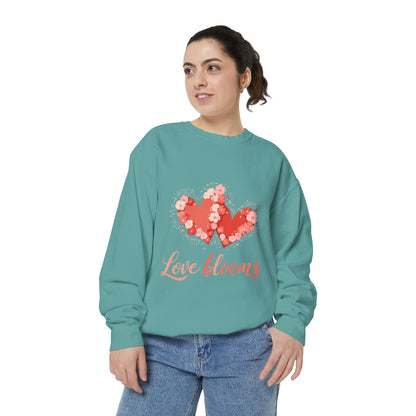 Love Blooms Heart Sweatshirt — Floral Valentine Pullover