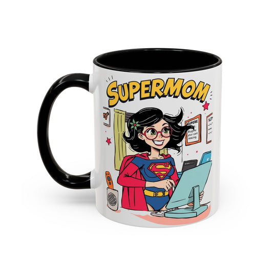 Supermom Coffee Mug — Funny Mom Gift Accent Mug (11/15oz)