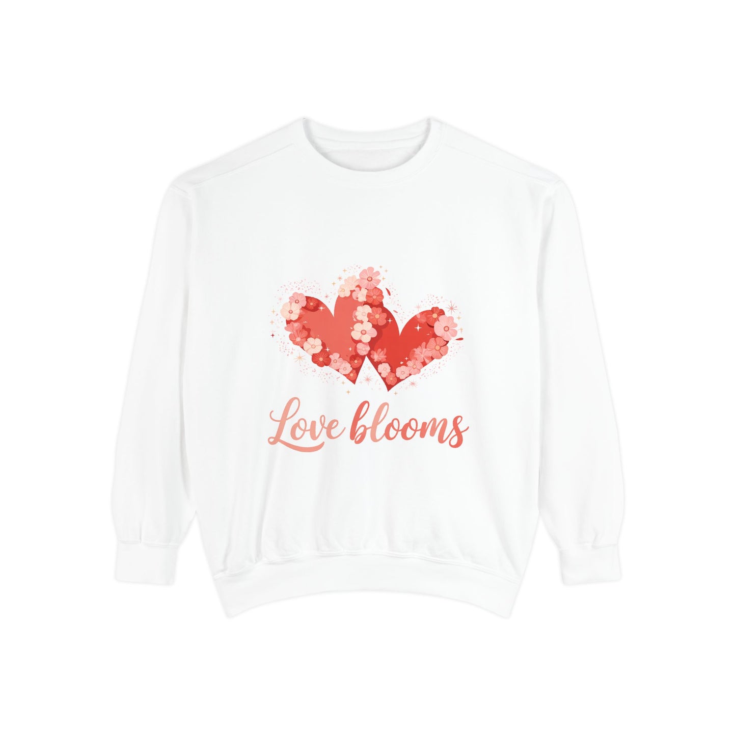 Love Blooms Heart Sweatshirt — Floral Valentine Pullover