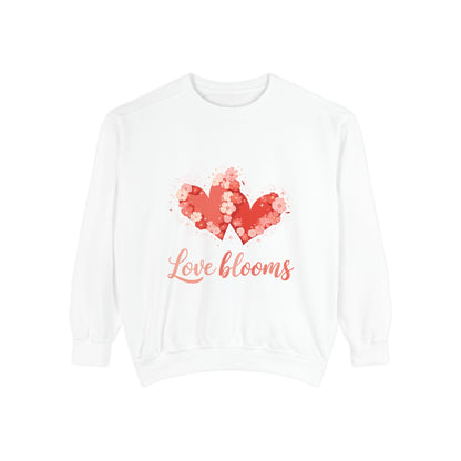 Love Blooms Heart Sweatshirt — Floral Valentine Pullover