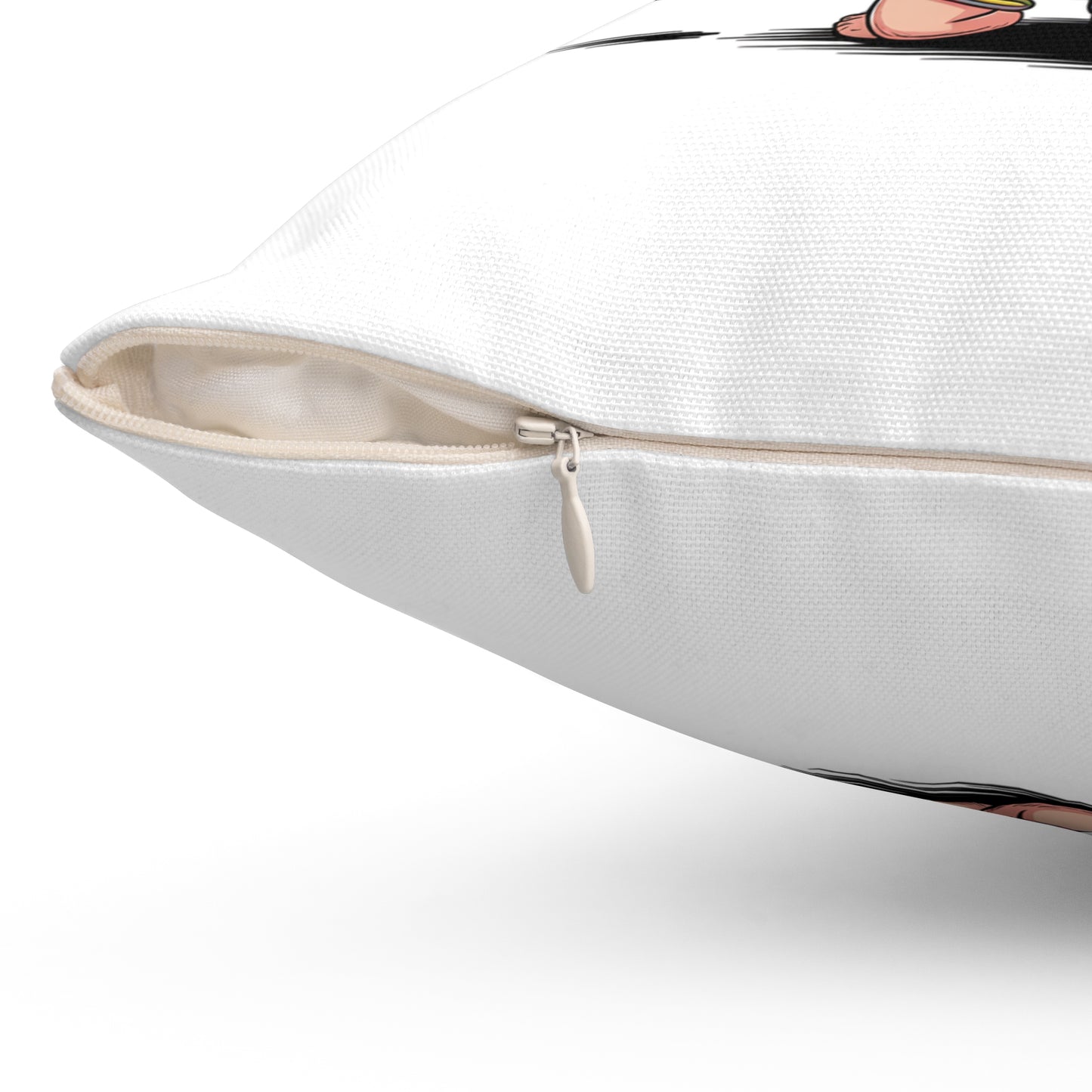 Anti-Valentine Pillow — Funny Anti-Love Decorative Throw Pillow (Cupid Bound Design)