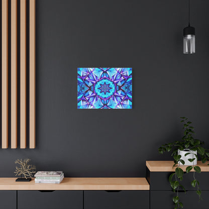 Blue Kaleidoscope Matte Canvas Wall Art – Stretched 1.25"