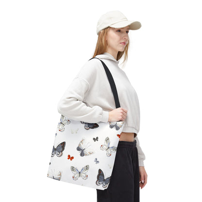 Butterfly Pattern Tote Bag — Lightweight Floral Tote for Everyday Use