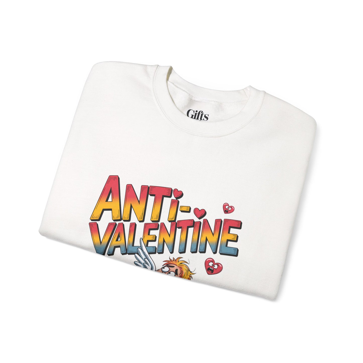 Anti-Valentine Sweatshirt — Funny Cupid Reject Graphic Crewneck